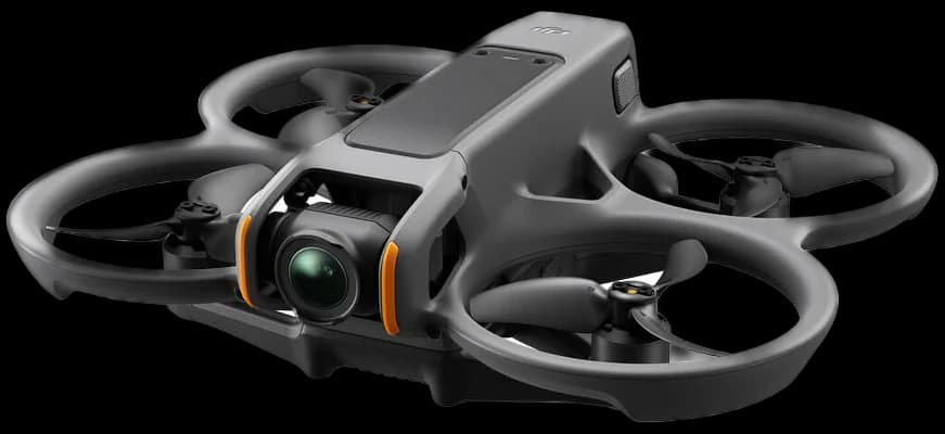 DJI Avata 2 FPV drone, side view