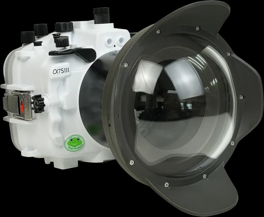 Sea Frogs underwater housing for the Sony A7S III with dome port